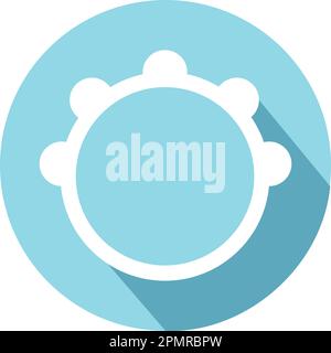 Isoliertes Tamburin-Symbol flaches Design Musikinstrument Vektor Stock Vektor