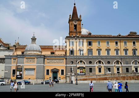 Leonardo da Vinci, Museum, Chiasa Santa Maria, Kirche, Piazza del Popolo, Platz, Rom, Latium, Italien Stockfoto