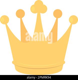 Isolierter Vektor des goldenen Kronensymbols mit König- oder Königsfarbe Stock Vektor