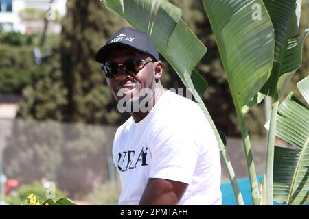 Monaco, Monaco. 15. April 2023. OPEN MASTER 1000 MONTE CARLO Guest am Grand Stand, Usain Bolt gesehen am 13. April 2023, Bild und Copyright Thierry CARPICO/ATP images (CARPICO Thierry/ATP/SPP) Credit: SPP Sport Press Photo. Alamy Live News Stockfoto