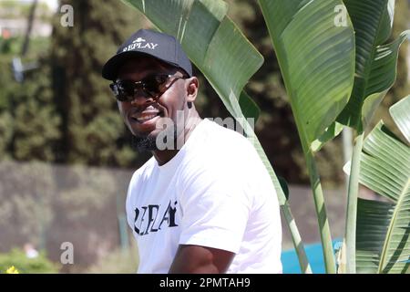 Monaco, Monaco. 15. April 2023. OPEN MASTER 1000 MONTE CARLO Guest am Grand Stand, Usain Bolt gesehen am 13. April 2023, Bild und Copyright Thierry CARPICO/ATP images (CARPICO Thierry/ATP/SPP) Credit: SPP Sport Press Photo. Alamy Live News Stockfoto