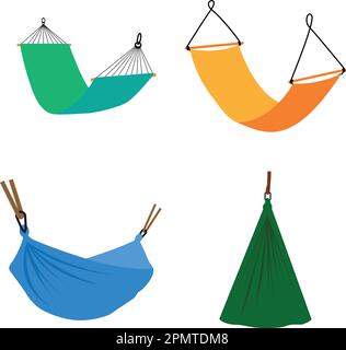 Logo-Vorlage für Hängematten-Symbol Vektordarstellung Stock Vektor