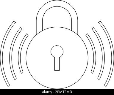 Symbol für gesperrtes WiFi-Signal Vektordarstellung Symboldesign Stock Vektor