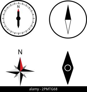 Entwurf der Vektordarstellung des Kompasssymbols Stock Vektor