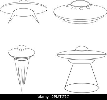 UFO-Symboldesign zur Vektordarstellung Stock Vektor