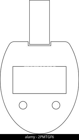 Gestaltung des Symbols für das Blutzuckermessgerät Stock Vektor