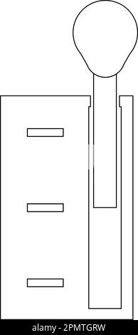 Hebelsymbole verschiedener Modelle, Vektordarstellung einfaches Design. Stock Vektor