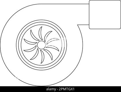 Symboldesign des Motorturbos Stock Vektor