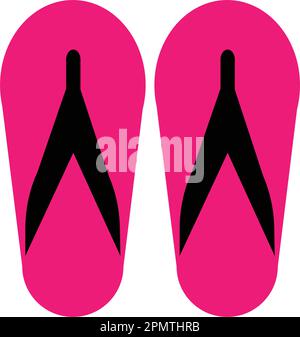 Flip-Flops-Logo-Vektor-Illustration einfaches Design Stock Vektor