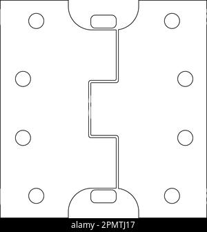 Eine Designvorlage für Türscharniersymbole. Trendiger Stil, Vektor 10 Stock Vektor