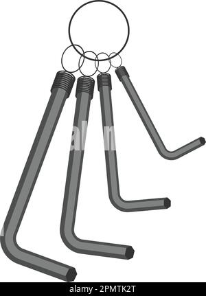 Innensechskantschlüssel Symbol Vektordarstellung Symboldesign Stock Vektor