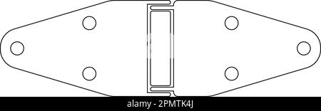 Eine Designvorlage für Türscharniersymbole. Trendiger Stil, Vektor 10 Stock Vektor