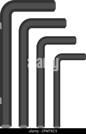 Innensechskantschlüssel Symbol Vektordarstellung Symboldesign Stock Vektor