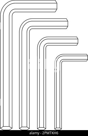 Innensechskantschlüssel Symbol Vektordarstellung Symboldesign Stock Vektor