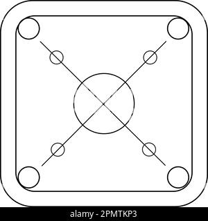 carrom Table Symbol Vektordarstellung Symboldesign Stock Vektor