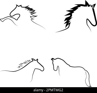 Pferd Symbol Vektor Illustration Design Stock Vektor