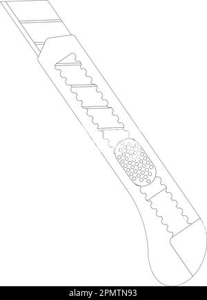 Cutter-Messer – Symbol für Schreibwaren Vektordesign-Vorlage Stock Vektor