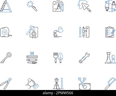 Engineering-Technologien stellen die Symbolsammlung dar. Technologien, Technik, Maschinenbau, Bauwesen, Elektrik, Chemical, Electronics Vector und Stock Vektor