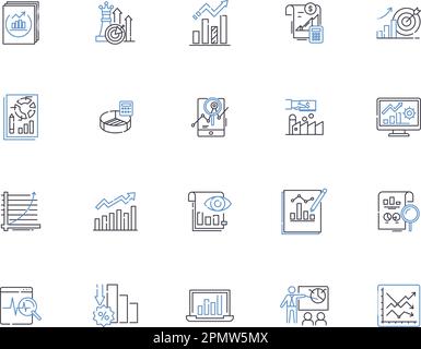 Diagramme und Diagramme stellen die Symbolsammlung dar. Diagramme, Diagramme, Diagramme, Karten, Plots, Figuren, Tabellen, Vektor und Illustration Konzeptsatz. Ablaufdiagramme Stock Vektor