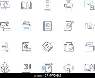 Symbolsammlung für E-Mail-Marketing-Übersicht. E-Mail, Marketing, Kampagnen, Nachrichten, Automatisierung, Listen, Opt-in-Vektor und Zeichnungskonzept. Leads Stock Vektor