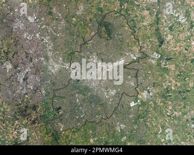 Birmingham, Verwaltungsbezirk England - Großbritannien. Hochauflösende Satellitenkarte Stockfoto