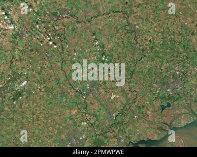 Braintree, nicht-Großstadtbezirk von England - Großbritannien. Satellitenkarte mit niedriger Auflösung Stockfoto