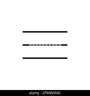 Vektor des Menüsymbols. Symbol Web-Menü. Symbol für hamburger-Menü Stock Vektor