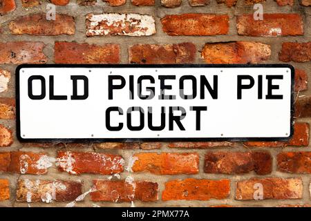 Ein ungewöhnlicher Straßenname in Großbritannien Stockfoto