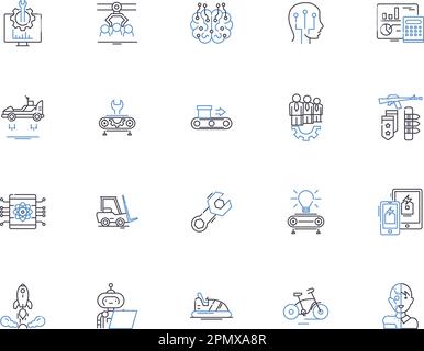 Die Mechanik umreißt die Symbolsammlung. Mechanik, Reparatur, Motor ...
