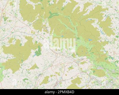 Craven, nicht-Großstadtbezirk von England - Großbritannien. Straßenkarte Öffnen Stockfoto