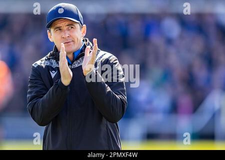 Bristol Rovers Manager Joey Barton während des Spiels Bristol Rovers vs Derby County der Sky Bet League 1 im Memorial Stadium, Bristol, Großbritannien, 15. April 2023 (Foto: Craig Anthony/News Images) Stockfoto