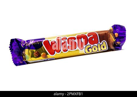 Cadbury Wispa Gold Bar Stockfoto