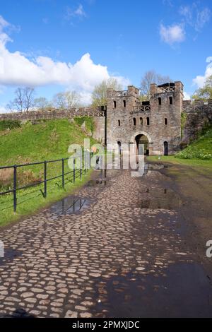 Der Nordeingang zum Cardiff Castle Cardiff, Südwales Stockfoto