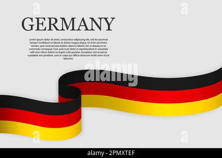 Die Bandflagge Deutschlands. Abstrakter Hintergrund Stock Vektor
