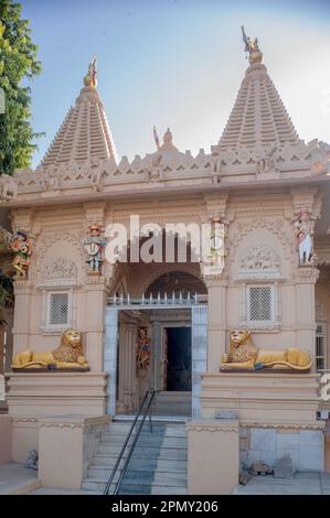 01 07 2009 Uhr alter Swaminarayan-Tempel Gondal Rajkot Bezirk Saurashtra Gujarat Indien Stockfoto