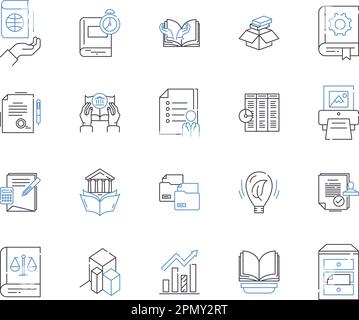 Symbolsammlung für die Erwachsenenbildung. Erwachsener, Bildung, Lernen, Kurse, Konzeptsatz für Schulung, Programmvektor und Illustration. College Stock Vektor