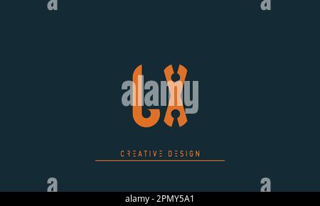 Buchstabe Modern Creative Logo LX, XL Stock Vektor