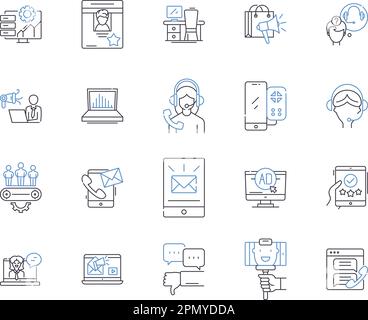 Symbolsammlung für die Audiotechnologie. Audio, Technologie, Sound, Aufnahme, Studio, Mixer, Mischvektor und Illustration – Konzeptset. Produzent, Live Stock Vektor