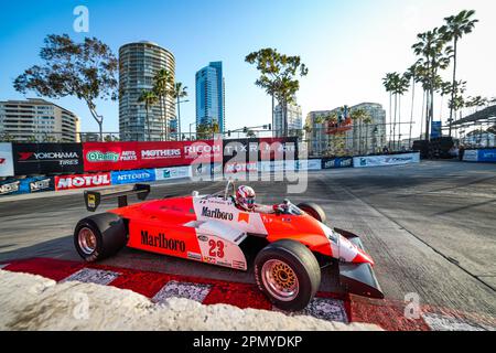 Long Beach, Etats Unis. 15. April 2023. Alfa Romeo 182, Action während des Acura Grand Prix von Long Beach 2023, 3. Runde 2023 NTT IndyCar Series, vom 14. Bis 16. April 2023 auf den Straßen von Long Beach, in Long Beach, Kalifornien, Vereinigte Staaten von Amerika - Photo Florent Gooden/DPPI Credit: DPPI Media/Alamy Live News Stockfoto