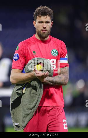 15-04-2023: Sport: RKC gegen Groningen WAALWIJK, NIEDERLANDE - APRIL 15: Torhüter Michael Verrips (FC Groningen) während des Spiels Eredivisie RKC Waalwi Stockfoto