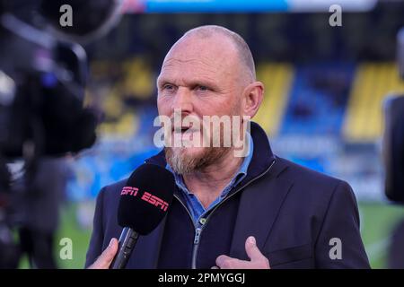 15-04-2023: Sport: RKC gegen Groningen WAALWIJK, NIEDERLANDE - APRIL 15: Cheftrainer Joseph Oosting (RKC Waalwijk) während des Spiels Eredivisie RKC Waalwijk Stockfoto