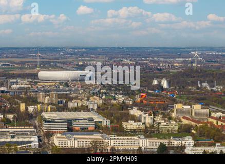 Allianz Arena Stadion in München, Bayern, Deutschland Stockfoto