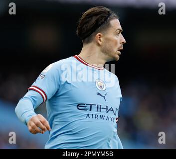 Etihad Stadium, Manchester, Großbritannien. 15. April 2023. Premier League Football, Manchester City gegen Leicester City; Jack Grealish von Manchester City Credit: Action Plus Sports/Alamy Live News Stockfoto