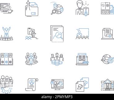 Abteilungsmitglieder geben eine Übersicht über die Symbolsammlung. Personal, Personal, Mitarbeiter, Mitarbeiter, Mitglieder, Vektor- und Illustrationskonzept für Mitarbeiter, Kollegen Stock Vektor