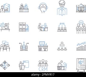 Symbolsammlung für Teamarbeit in Abteilungen. Teamarbeit, Abteilung, Zusammenarbeit, Zusammenarbeit, Gruppenarbeit, Syndication, Bonding Vector und Stock Vektor