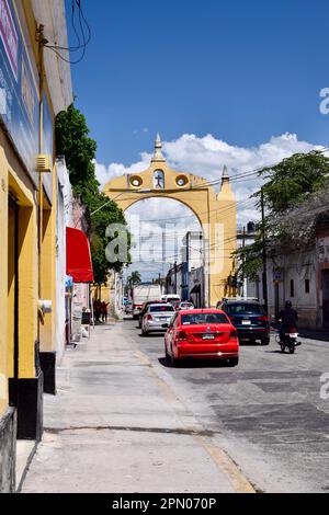 Arco del Puente (Brückenbogen) in Merida, Yucatan, Mexiko. Stockfoto