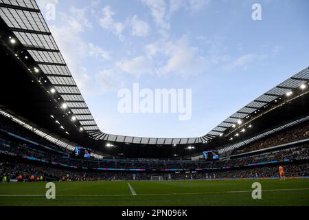 Manchester, Großbritannien. 15. April 2023. Breiter Blick während des Premier League-Spiels im Etihad Stadium, Manchester. Der Bildausdruck sollte lauten: Gary Oakley/Sportimage Credit: Sportimage/Alamy Live News Stockfoto