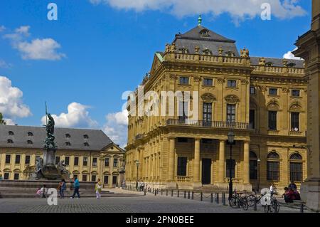 Würzburg, Würzburg, Residenz, Würzburg Residenz, UNESCO-Weltkulturerbe, Romantische Straße, Franken, Bayern, Deutschland Stockfoto