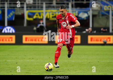 Mailand, Italien. 15. April 2023. Dany Mota (AC Monza) während der italienischen Meisterschaft Ein Fußballspiel zwischen FC Internazionale und AC Monza am 15. April 2023 im U-Power Stadium in Monza, Italien - Photo Morgese-Rossini/DPPI Credit: DPPI Media/Alamy Live News Stockfoto