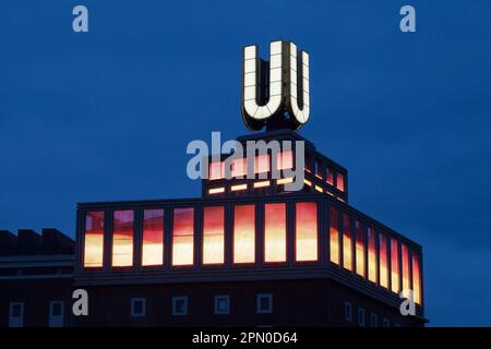 U-TURM, Centre for Art Creativity, Dortmunder U, Dortmund, Ruhrgebiet, Nordrhein-Westfalen, Deutschland Stockfoto